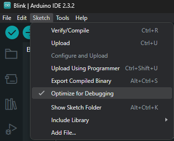 Optimize for debugging