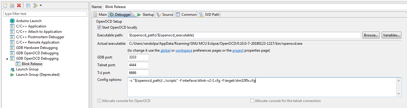 OpenOCD-config