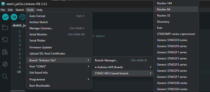 Boards list